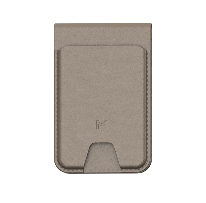 Картхолдер Magssory Geotag Magnetic Flip Wallet, Latte на белом фоне Nice Case