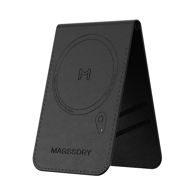 Картхолдер Magssory Geotag Magnetic Flip Wallet, Midnight на белом фоне Nice Case