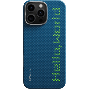 Чехол Pitaka Tactile Woven для iPhone 16 Pro, Hello World (KI1602HWT)