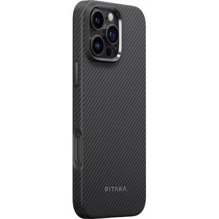 Усиленный чехол Pitaka Military-Grade Protective Case для iPhone 16 Pro, Черный (KI1601PPA)